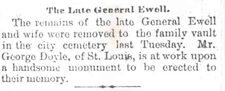 General Ewell - September 24, 1874
